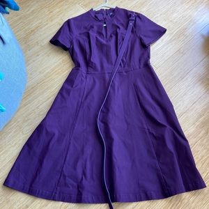 Retro inspired dress with belt by ModCloth